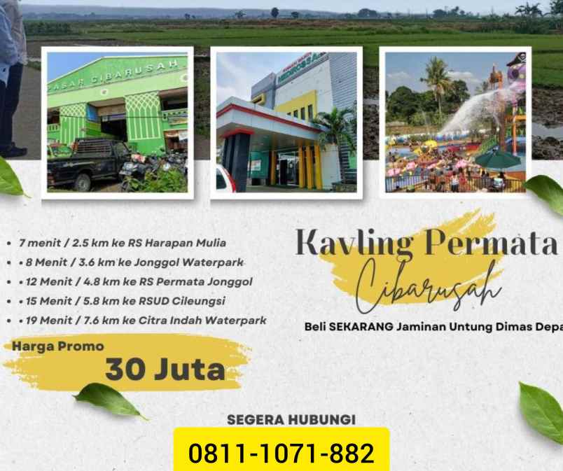 dijual tanah sukamanah cibarusah