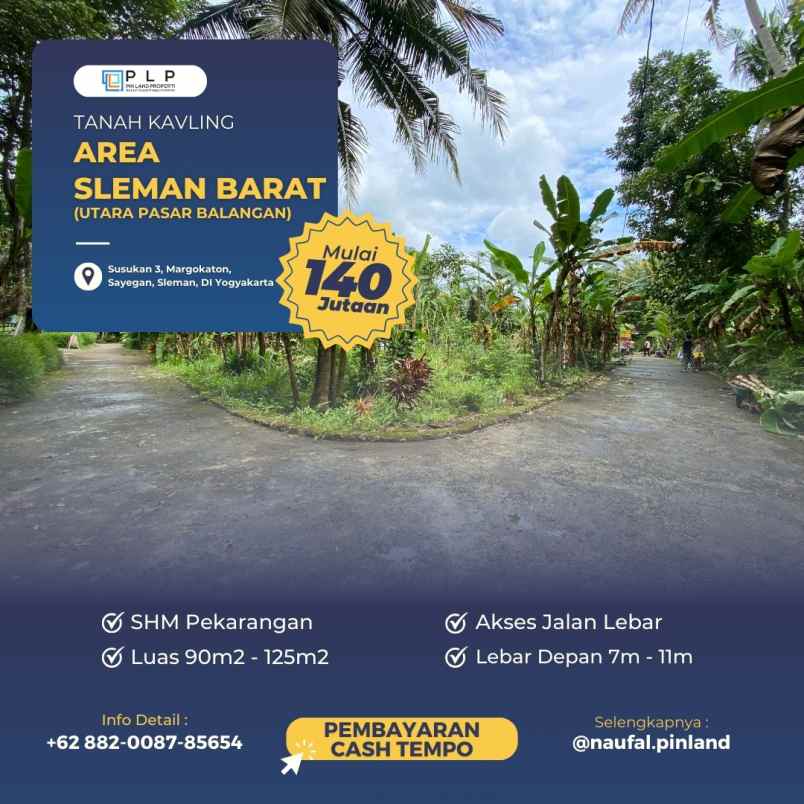 dijual tanah susukan 3 margokaton