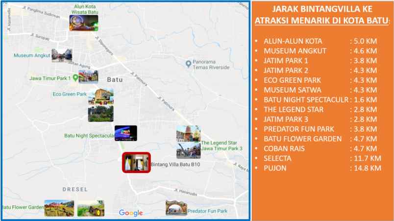 dijual villa di kota batu malang