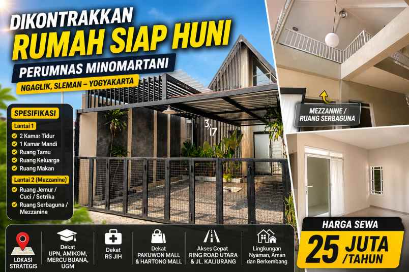 disewakan rumah perumnas minomartani ngaglik