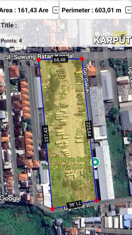 disewakan tanah sesetan