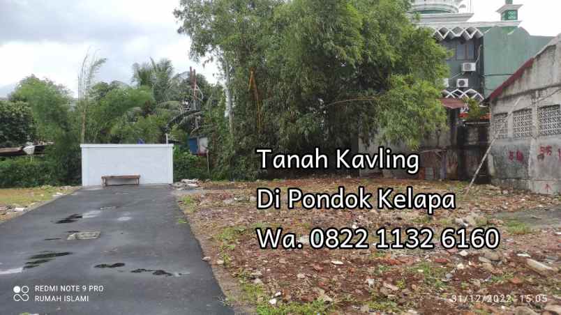 jual tanah kavling di pondok kelapa jakarta timur