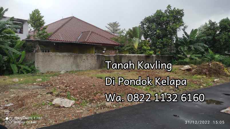 jual tanah kavling di pondok kelapa jakarta timur