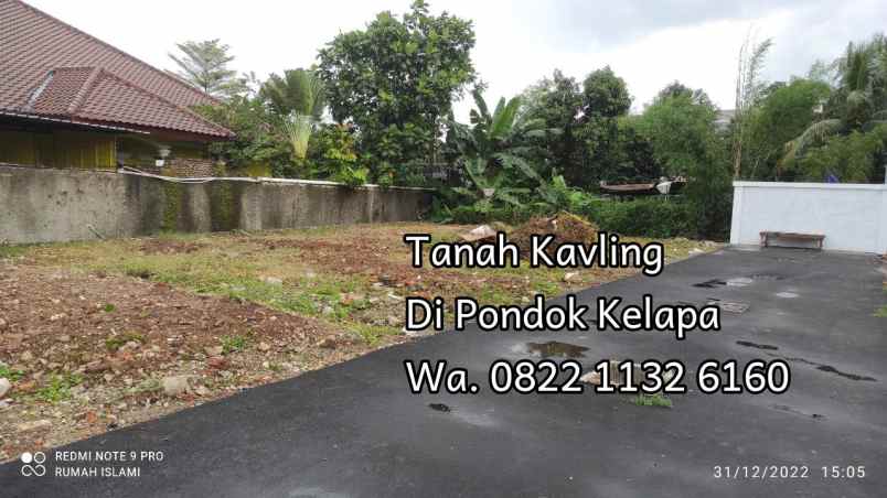 jual tanah kavling di pondok kelapa jakarta timur