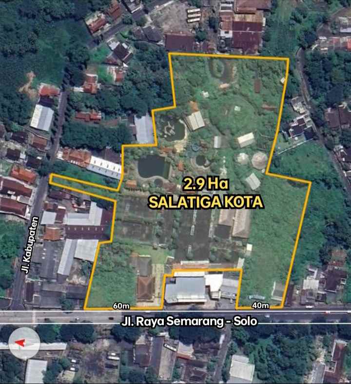 lahan 2 9ha tepi jl nasional salatiga kota 3 5jt m2
