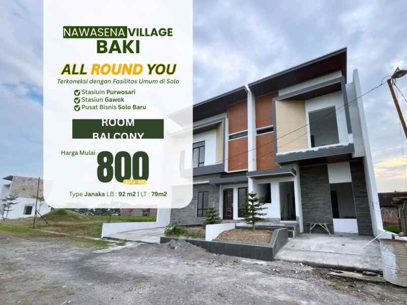 perumahan 2 lantai 4kt dekat stasiun purwosari solo