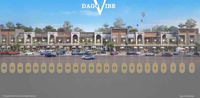 ruko dago vibe di kawasan jalan utama bogor bsd