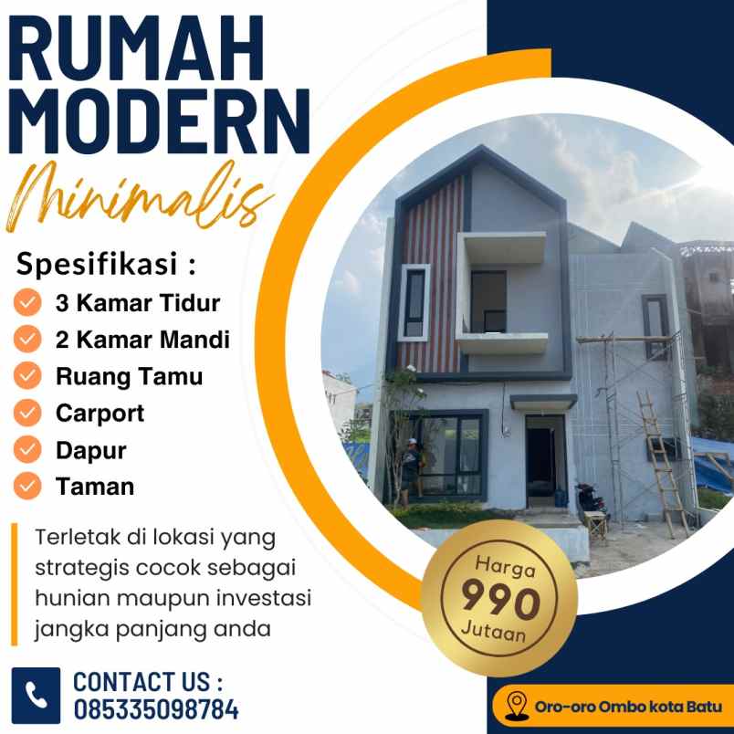 Rumah 2 Lantai Modern Siap Huni Dekat Bns