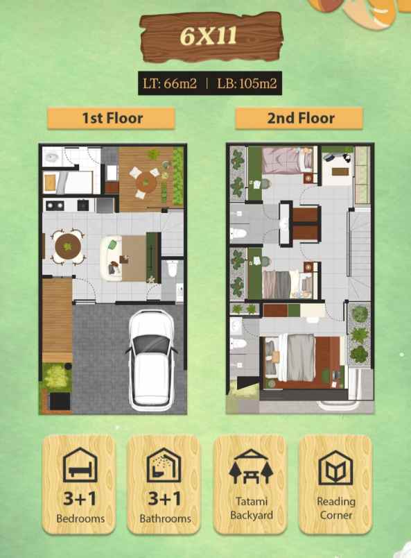 rumah aesthetic 2 lt di ciputat bintaro