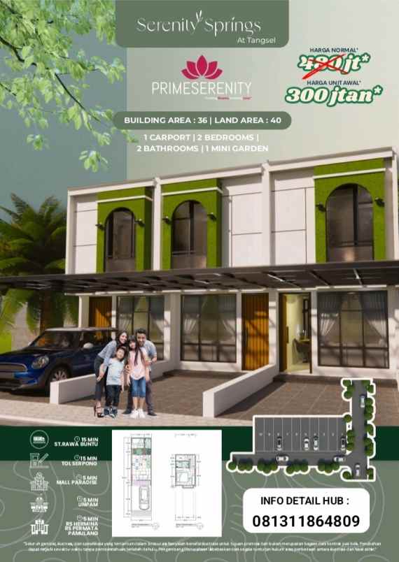 rumah cantik 2lt paling murah di pamulang