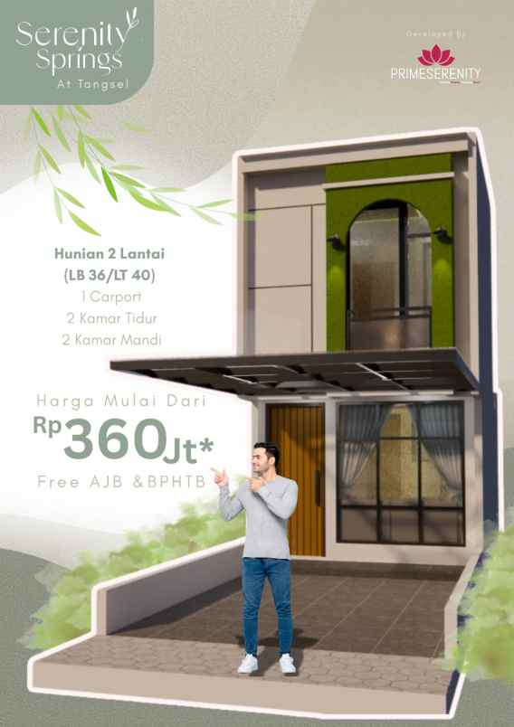 rumah cantik 2lt paling murah di pamulang