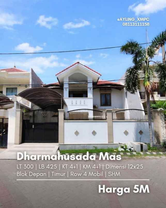 rumah dharmahusada mas strategis blok depan