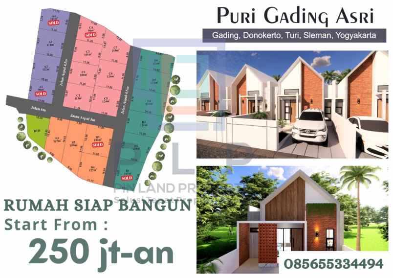 Rumah Siap Bangun Dekat Kecamatan Turi 400m Dari Jalan Raya Pakem Tur
