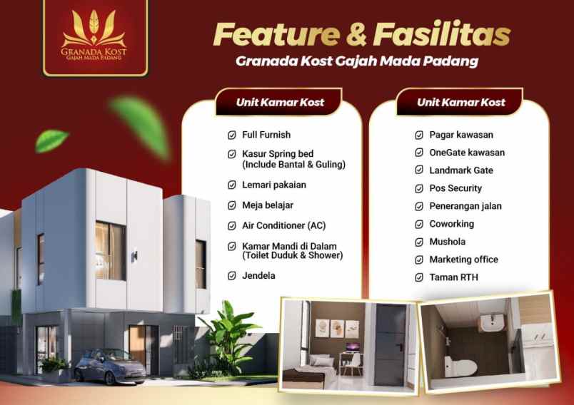 rumah kost super strategis di jantung kota padang