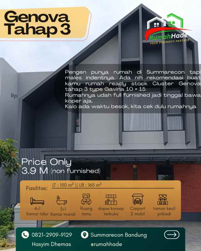 rumah ready stock di summarecon bandung