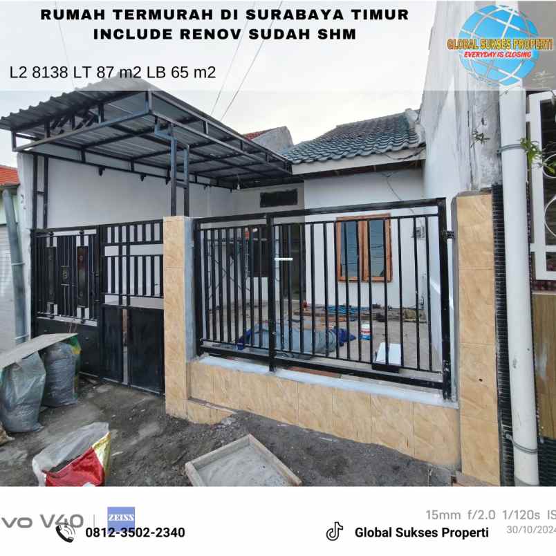 rumah termurah strategis siap huni di rungkut surabaya