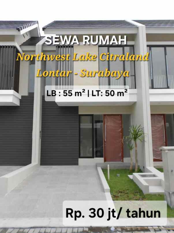 sewa rumah siap huni 2 lantai