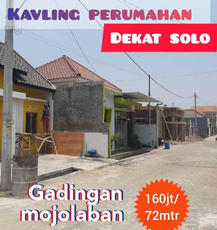 tanah murah di gadingan mojolaban dekat solo