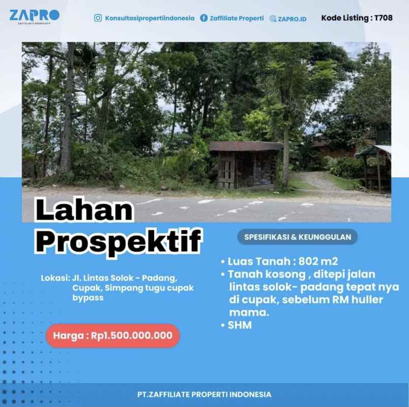 unit lahan prospektif murah