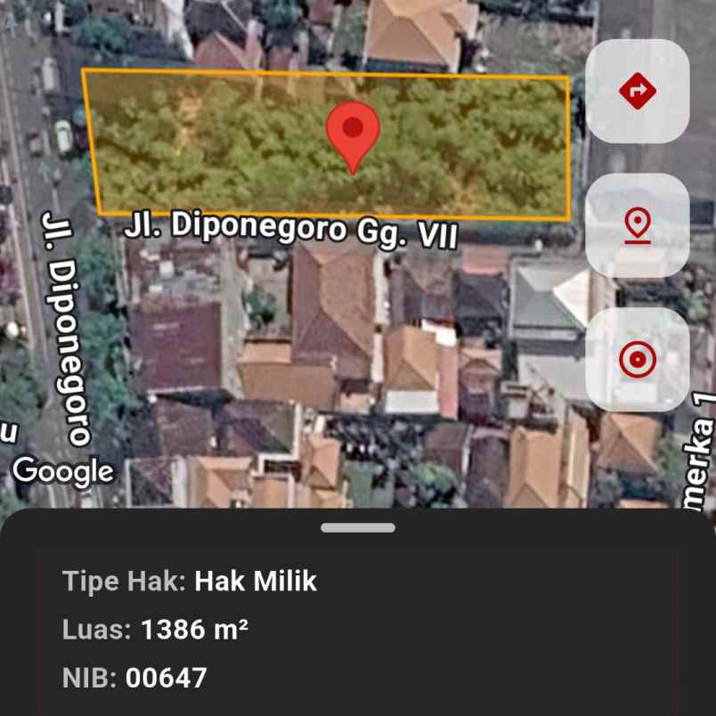 dijual 13 86 are jl raya diponegoro dauh puri denpasar