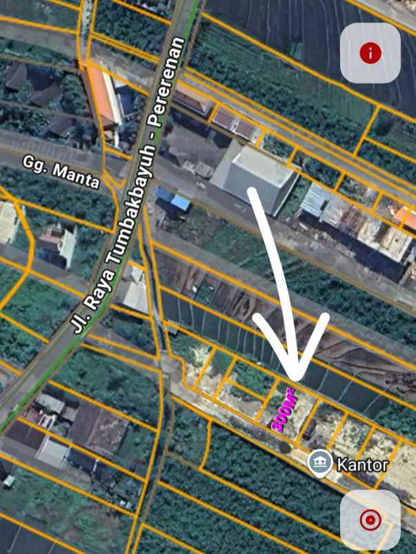 dijual 3 are jl tumbak bayuh pererenan mengwi badung