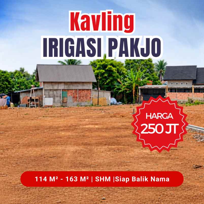 dijual kavling irigasi pakjo