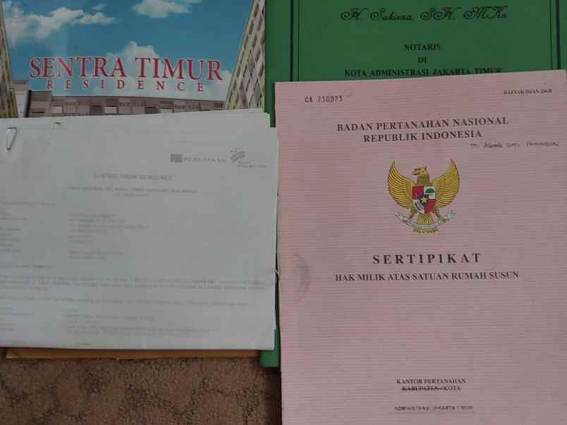 dijual rugi apartemen sentra timur pulo gebang cakung