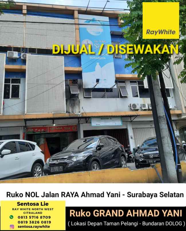 dijual ruko gudang kantor jalan ahmad yani