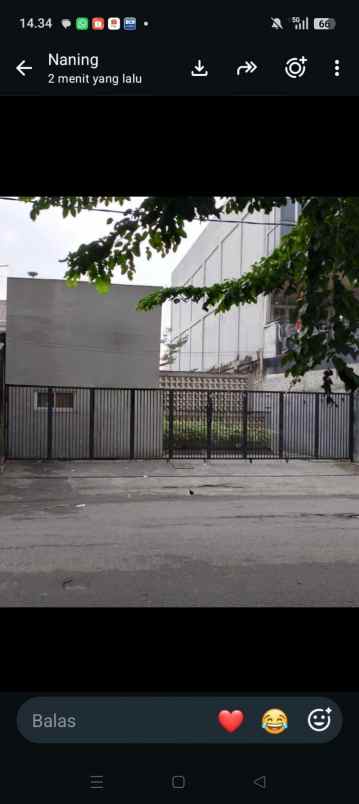 dijual ruko gudang kantor perumahan duta harapan