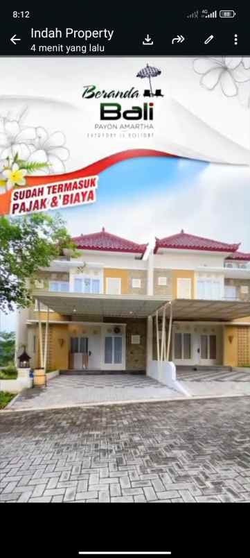 dijual rumah beranda bali payon amarta