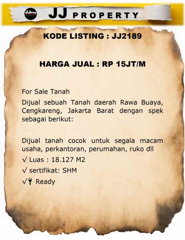 dijual rumah di cengkareng