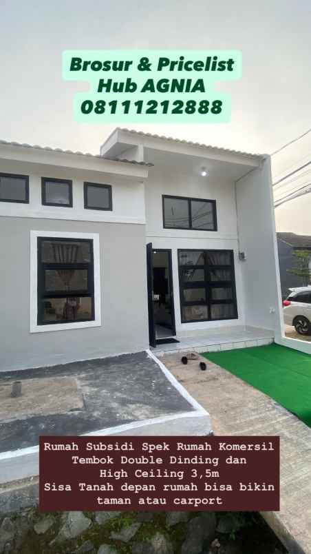 dijual rumah jalan raya megu cisoka