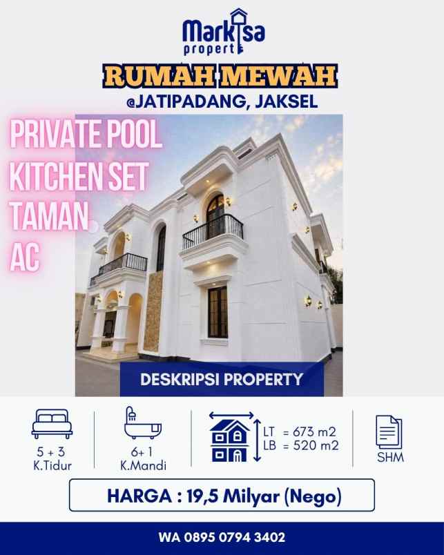 dijual rumah jatipadang jaksel