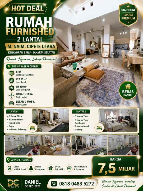 dijual rumah jl h naim