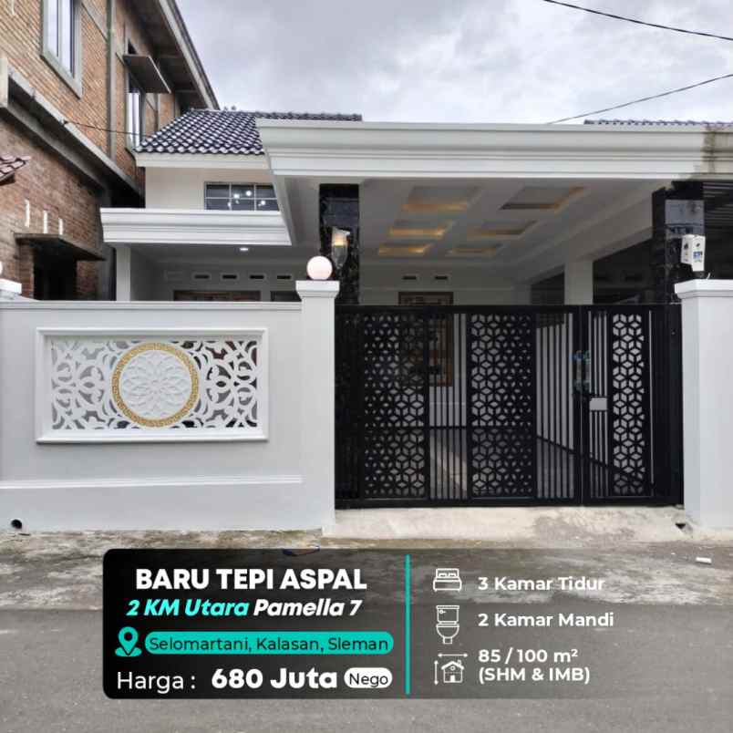 dijual rumah jl raya selomartani