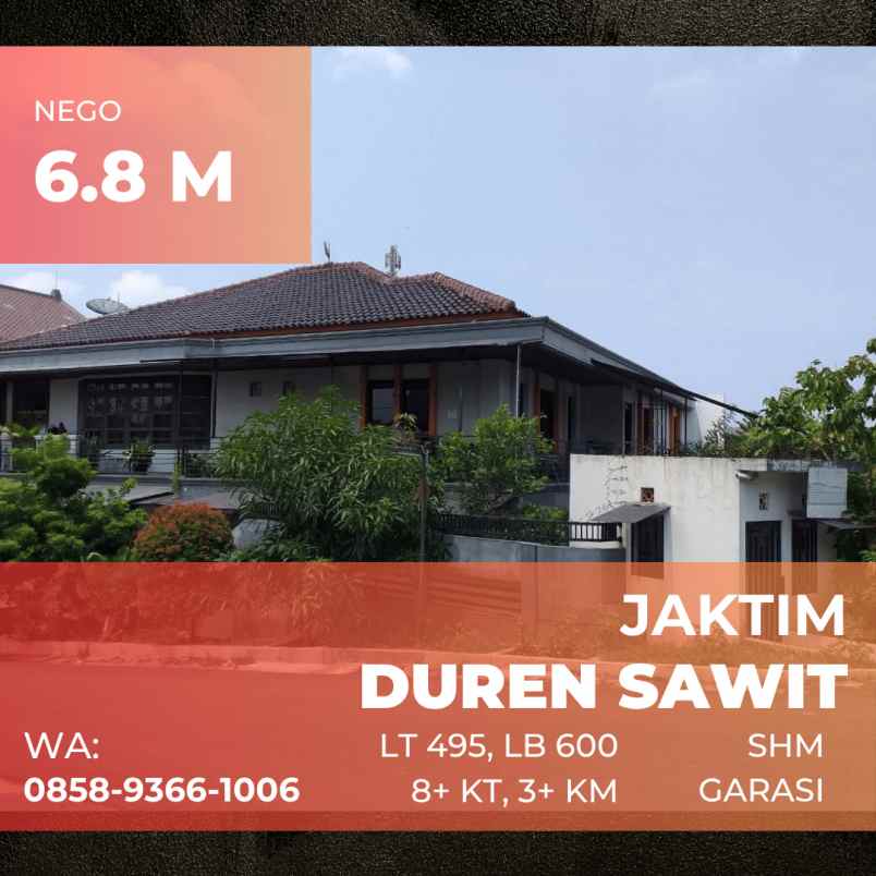dijual rumah kavling dki