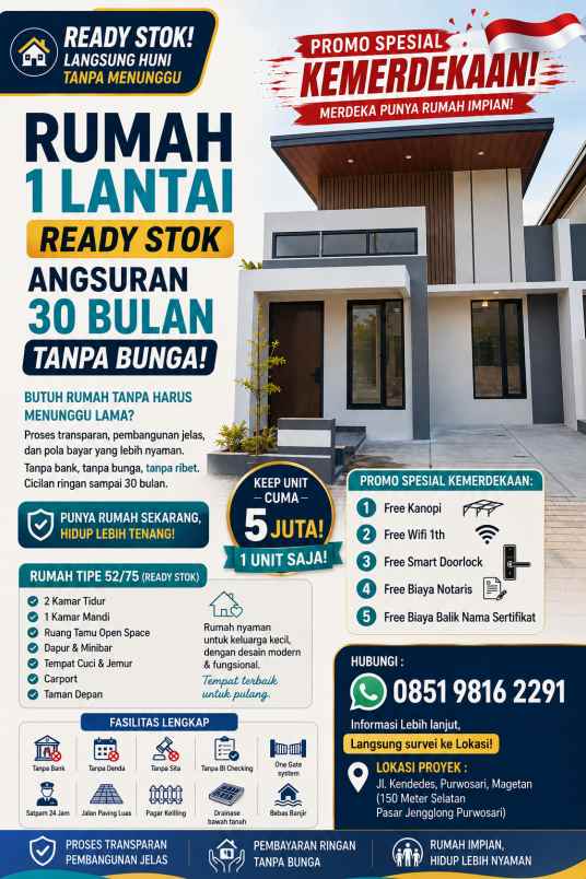 dijual rumah lokasi proyek jl kendedes