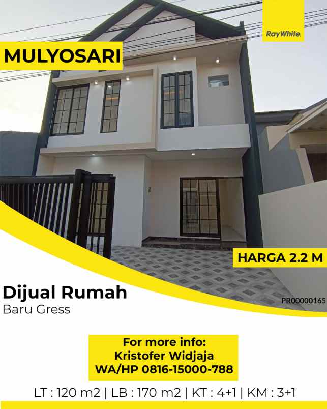 dijual rumah mulyosari utara