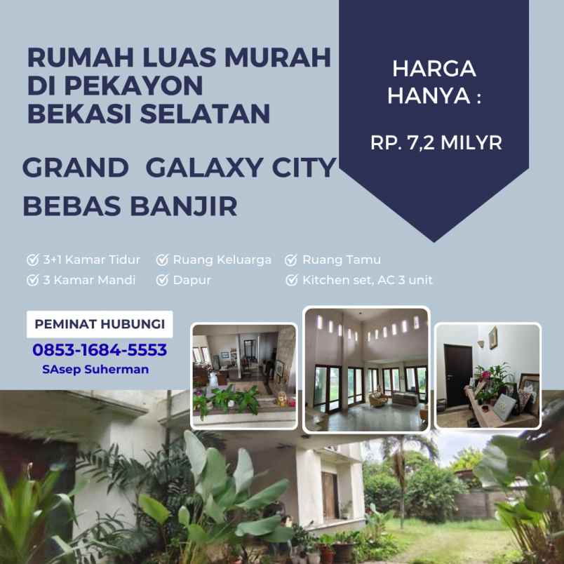 dijual rumah pekayon bekasi selatan