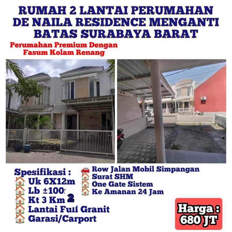 dijual rumah perumahan de naila