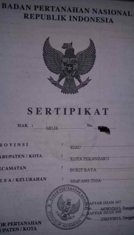 dijual rumah siap huni