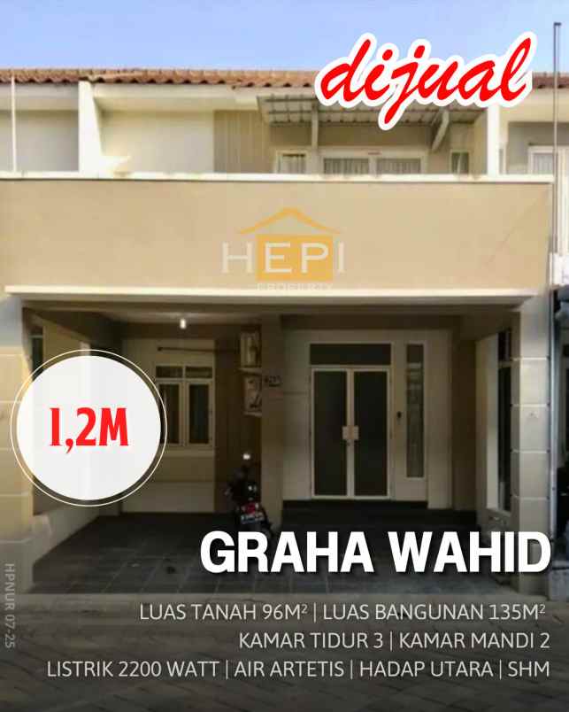 dijual rumah siap huni graha wahid semarang
