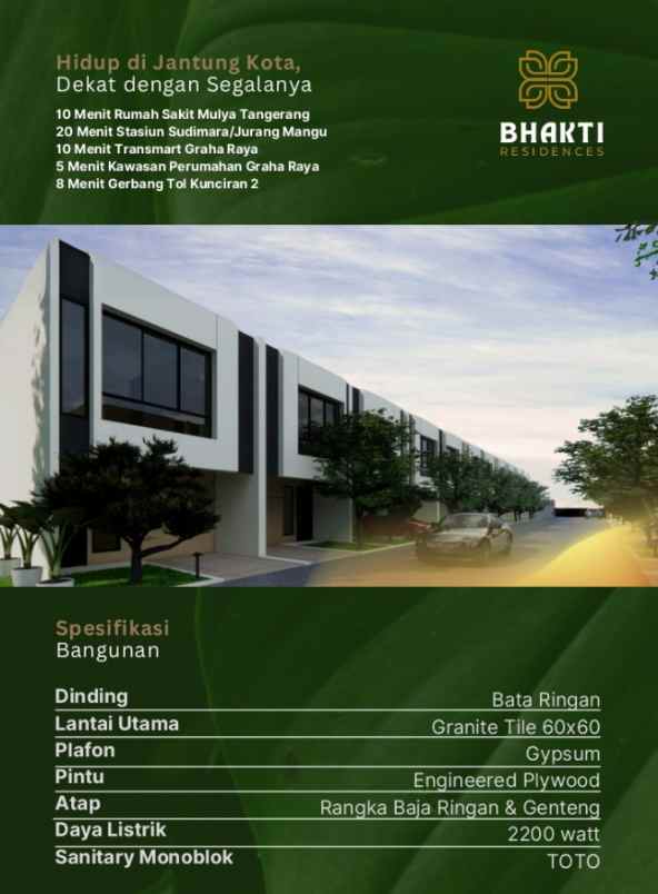 dijual rumah sudimara pinang