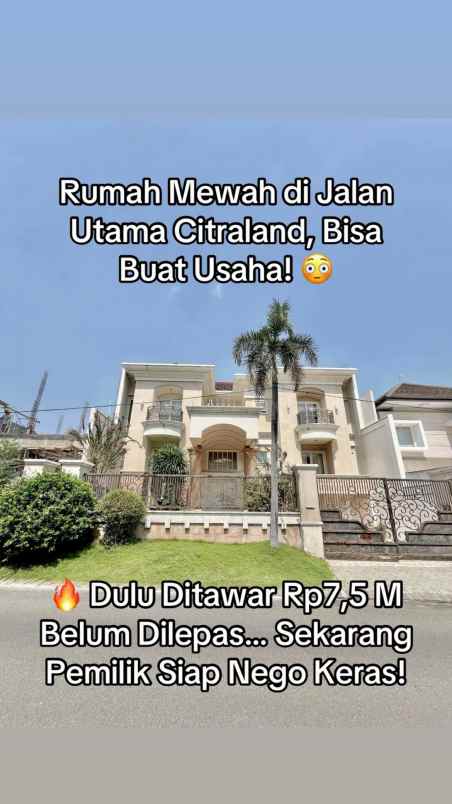dijual rumah taman gapura citraland utama