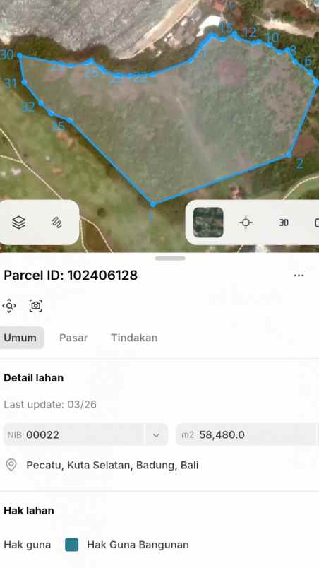 dijual tanah bali pecatu graha