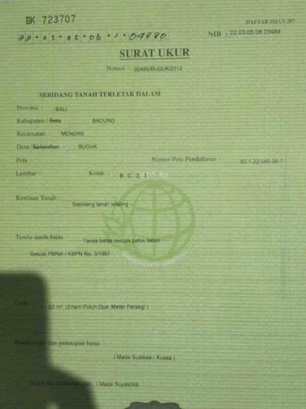 dijual tanah buduk pererenan