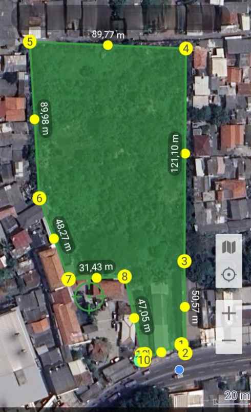 dijual tanah cimone tangerang