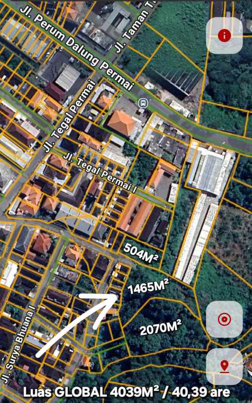 dijual tanah dalung permai