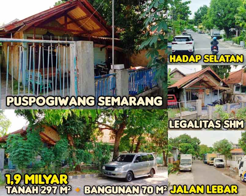 dijual tanah dan bangunan tua di puspogiwang semarang
