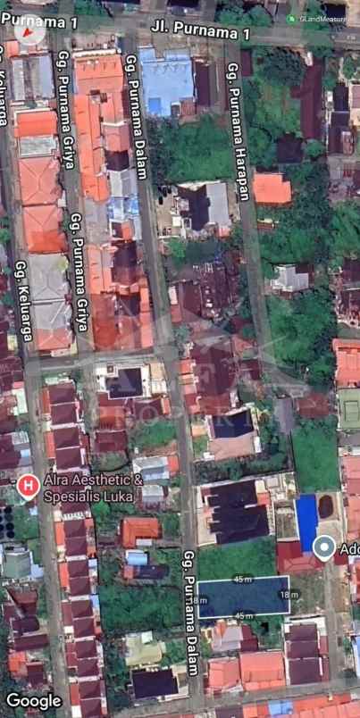dijual tanah jalan purnama